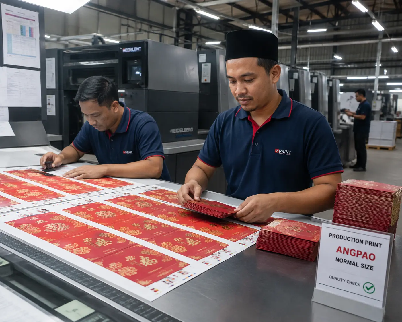 4-colour offset printing press at the factory